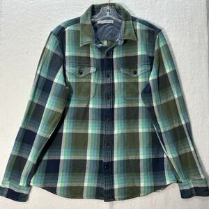 Outerknown Mens Size L Green Long Sleeve Button Up Blanket Shirt (L3)